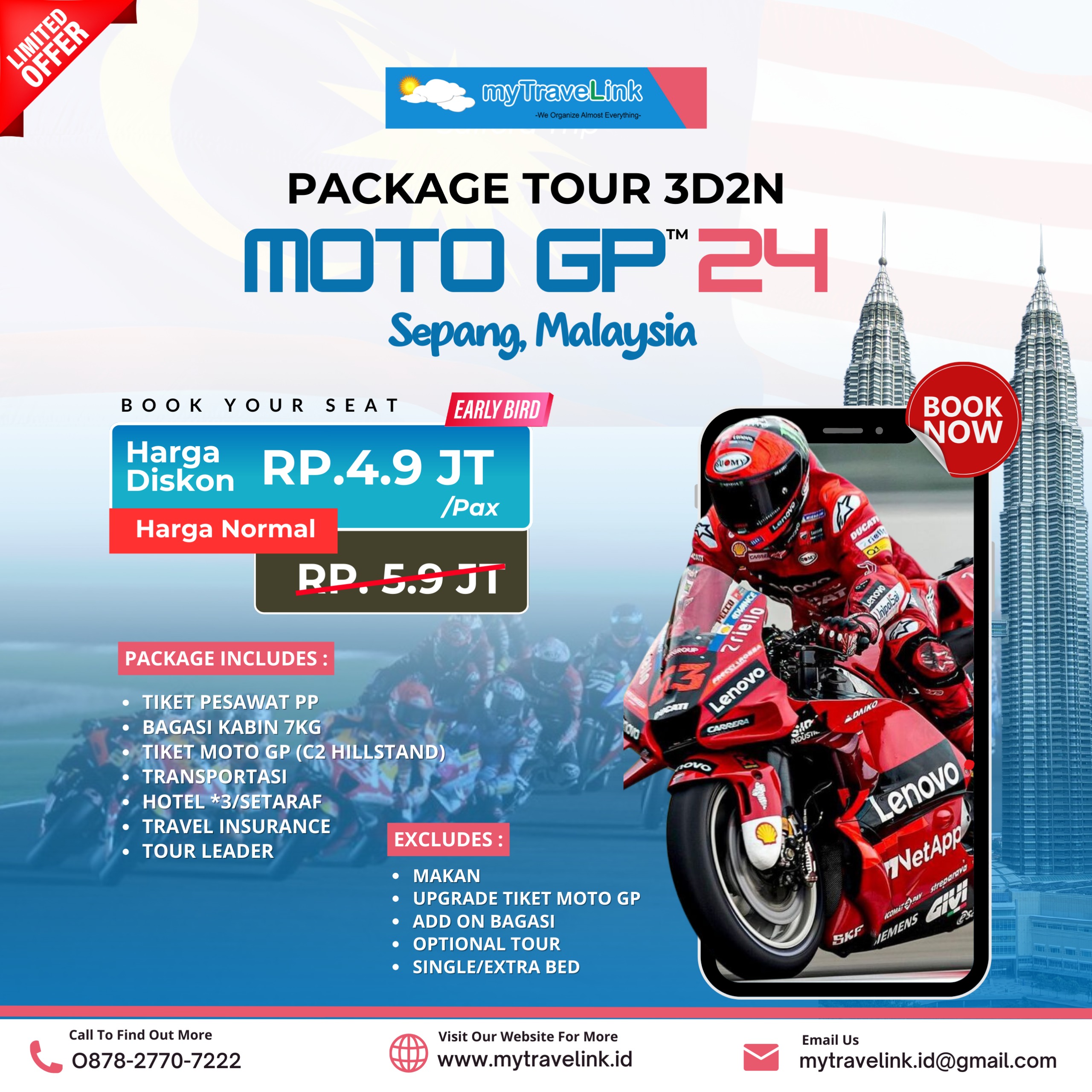 MOTO GP SEPANG  2024 PLUS KUALA LUMPUR TOUR